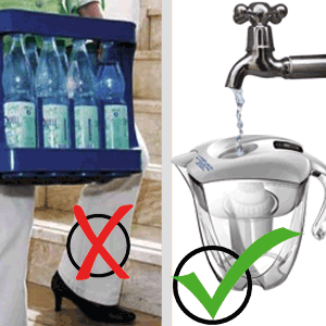 Caraffa filtrante Wellsan come alternativa all’acqua in bottiglia